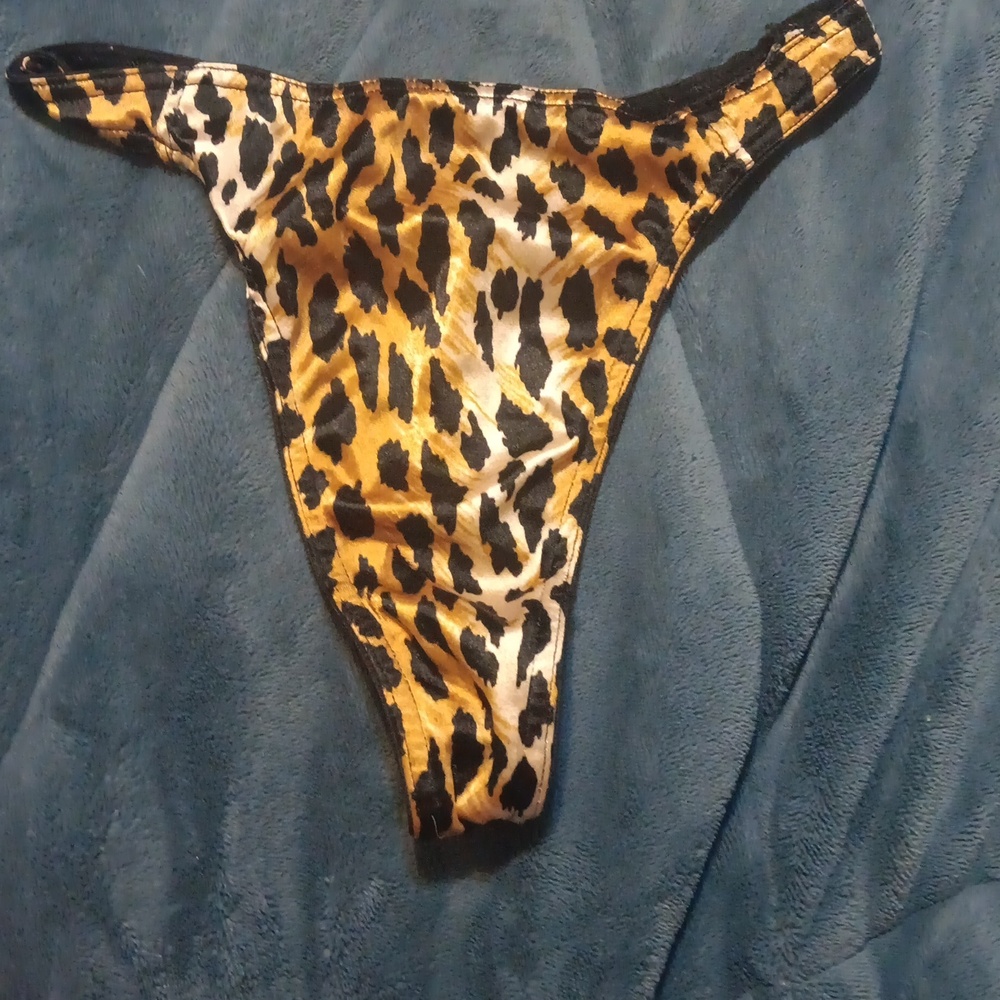 Leopard Print Thong
